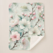 Cherry Blossom Sherpa Blanket Sherpa Deken (Voorkant)