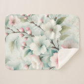 Cherry Blossom Sherpa Blanket Sherpa Deken (Voorkant (horizontaal))