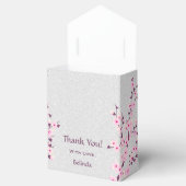 Cherry Blossom Silver Glitter Dank u wel voor de d Bedankdoosjes (Geopend)