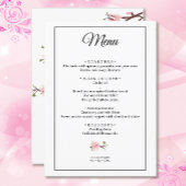 Cherry Blossom Sjabloon Bruiloft Flat Menu