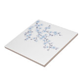 Cherry Blossom Sky Blue Floral Tegeltje (Zijkant)