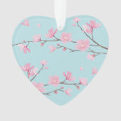 Cherry Blossom - Sky Blue - HAPPY JUBILEUM Ornament (voorkant)