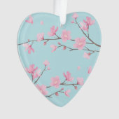 Cherry Blossom - Sky Blue - HAPPY JUBILEUM Ornament (voorkant)