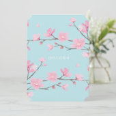 Cherry Blossom - Sky Blue Kaart (Staand voorkant)