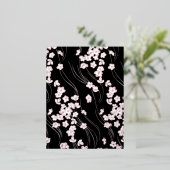 Cherry Blossom slaat de datum op Folie Feestdagen Briefkaart (Staand Voorkant)