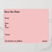 Cherry Blossom slaat de datum op Folie Feestdagen Briefkaart (Achterkant)