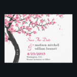 Cherry Blossom slaat de datumkaart op Save The Date<br><div class="desc">Met een bloeiende kersenboom als symbool van voorspoed en succes is dit mooie bruiloft collectie perfect om je speciale dag te vieren.</div>
