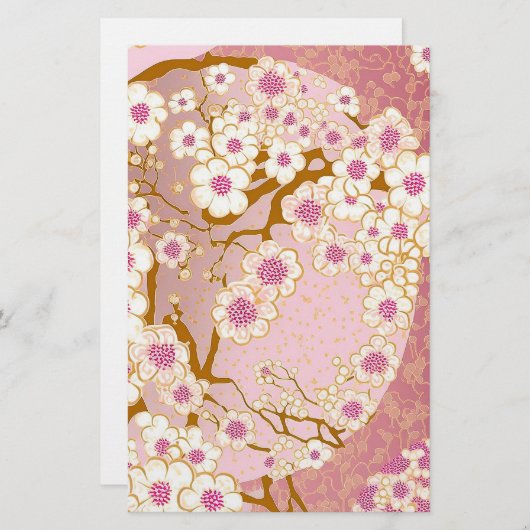 Cherry Blossom Soap Wrap Paper (Voorkant / Achterkant)