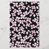 Cherry Blossom Soap Wrap Paper - Zwarte achtergron (Voorkant)