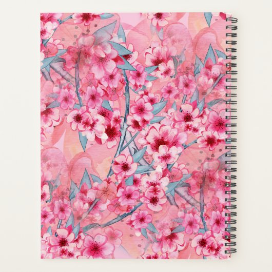 Cherry Blossom Spiral Desk Planner (Achterkant)