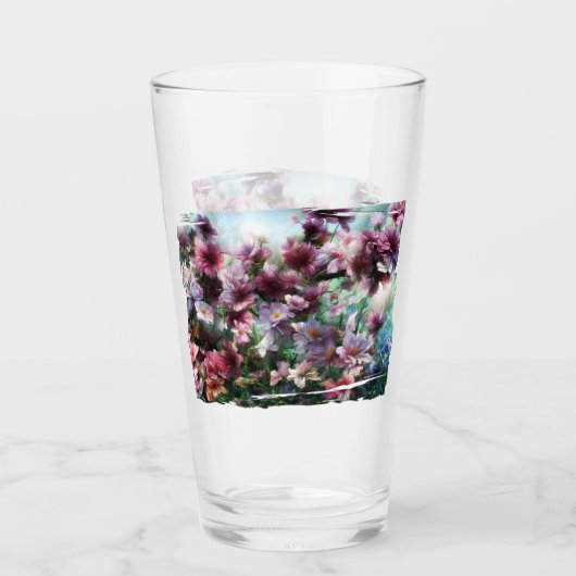 Cherry Blossom Splash Flowers Glas (Voorkant)
