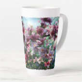 Cherry Blossom Splash Flowers Latte Mok (Rechterhoek)