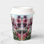 Cherry Blossom Splash Flowers Papieren Bekers (Rechts)