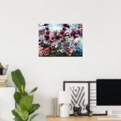 Cherry Blossom Splash Flowers Poster (Thuiskantoor)