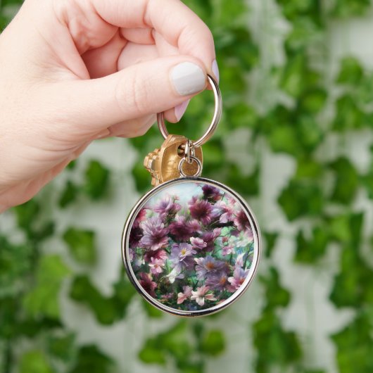 Cherry Blossom Splash Flowers Sleutelhanger (Hand)