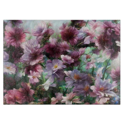 Cherry Blossom Splash Flowers Snijplank (Voorkant)