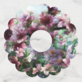 Cherry Blossom Splash Flowers Wijnglaslabel (Voorkant)