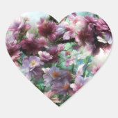 Cherry Blossom Splash Hart Sticker (Voorkant)