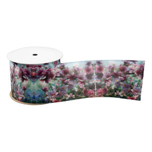 Cherry Blossom Splash Satijnen Lint