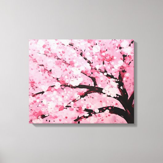 Cherry Blossom Splendor Japanse kunst Canvas Afdruk (Voorkant)