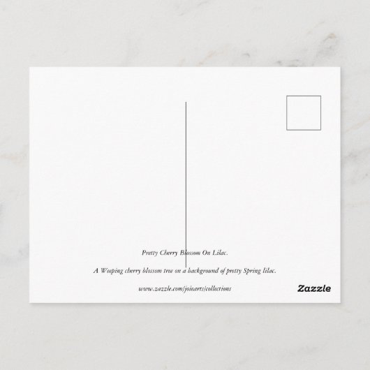 Cherry Blossom Spring Briefkaart (Achterkant)