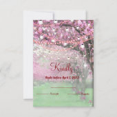Cherry blossom spring bruiloft RSVP (Voorkant)