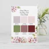 Cherry Blossom Spring Color Palette  Kaart (Staand voorkant)