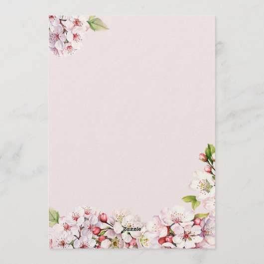Cherry Blossom Spring Color Palette  Kaart (Achterkant)
