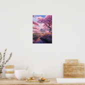 Cherry Blossom Spring Evening Poster (Keuken)
