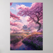 Cherry Blossom Spring Evening Poster (Voorkant)