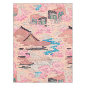 Cherry Blossom Spring Landscape Japans Tafelkleed (Voorkant)