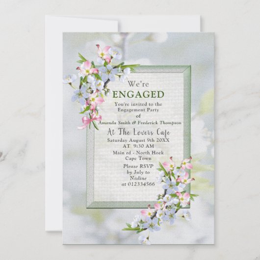 Cherry Blossom Spring Party Kaart (Voorkant)