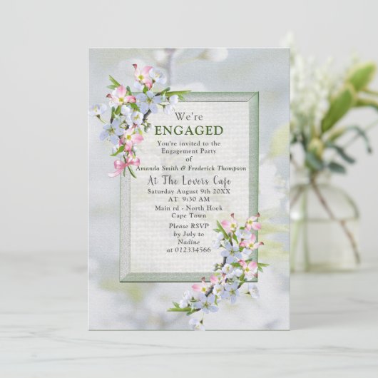 Cherry Blossom Spring Party Kaart (Staand voorkant)