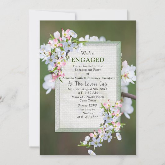 Cherry Blossom Spring Party Kaart (Voorkant)