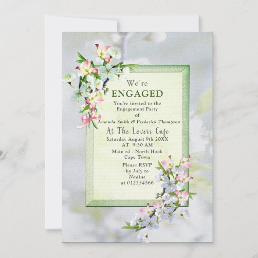 Cherry Blossom Spring Party Kaart (Voorkant)