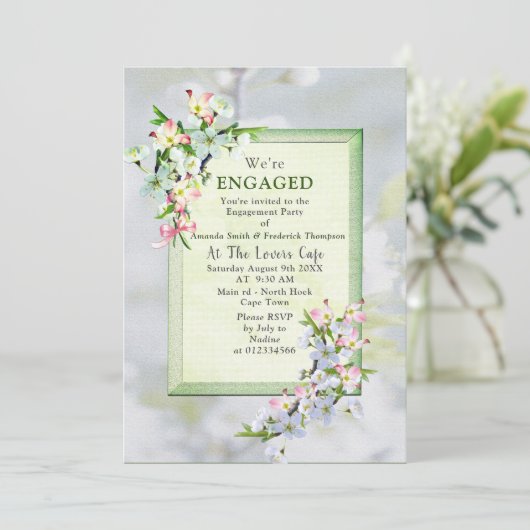 Cherry Blossom Spring Party Kaart (Staand voorkant)