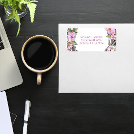 Cherry Blossom Spring roze Waterverf Etiket