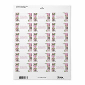 Cherry Blossom Spring roze Waterverf Etiket (Full Sheet)