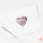 Cherry Blossom Spring themed bruiloft bedankt Hart Sticker (Envelop)