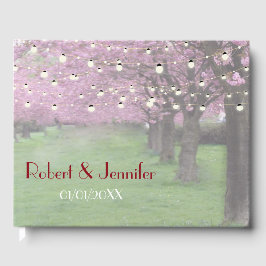 Cherry blossom Spring themed bruiloft Gastenboek