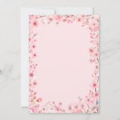 Cherry Blossom Spring Wedding Kaart (Achterkant)