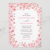 Cherry Blossom Spring Wedding Kaart (Voorkant / Achterkant)
