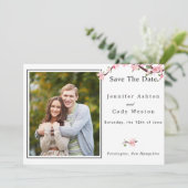 Cherry Blossom Spring Wedding Save the Date PHOTO (Staand voorkant)