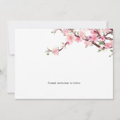 Cherry Blossom Spring Wedding Save the Date PHOTO (Achterkant)