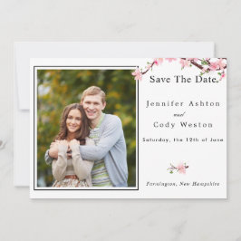 Cherry Blossom Spring Wedding Save the Date PHOTO