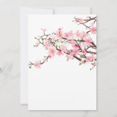 Cherry Blossom Spring Wedding Save the Date White (Achterkant)