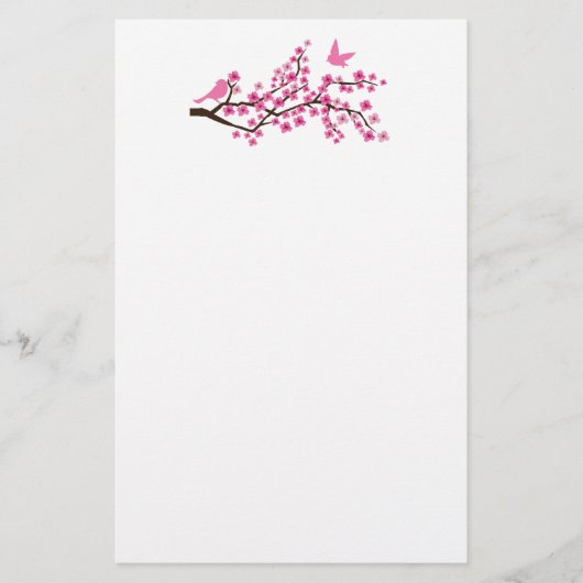 Cherry Blossom Stationery Briefpapier (Voorkant)