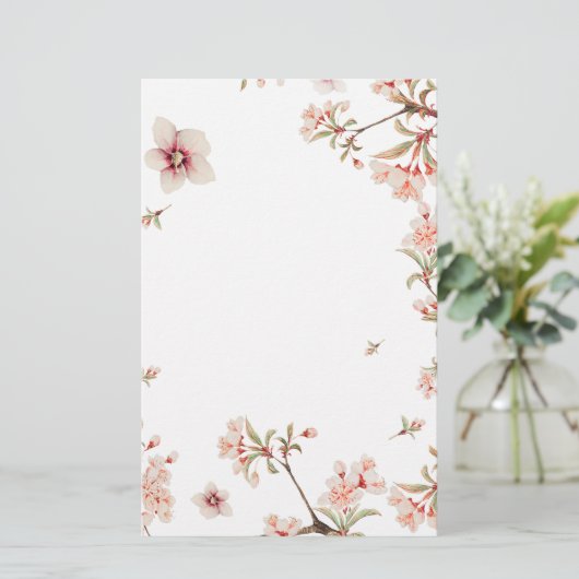 Cherry Blossom Stationery Briefpapier (Staand voorkant)