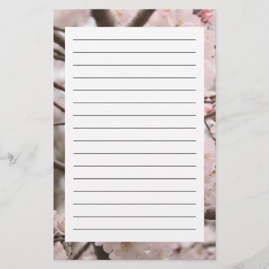 Cherry Blossom Stationery Briefpapier (Voorkant)