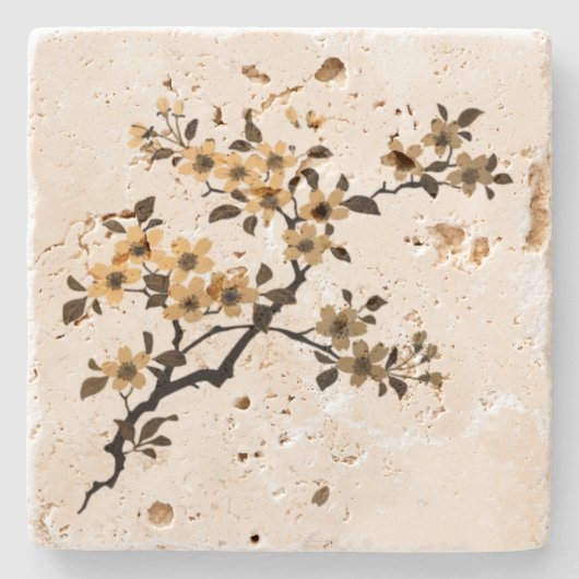 Cherry Blossom Stenen Onderzetter (Voorkant)